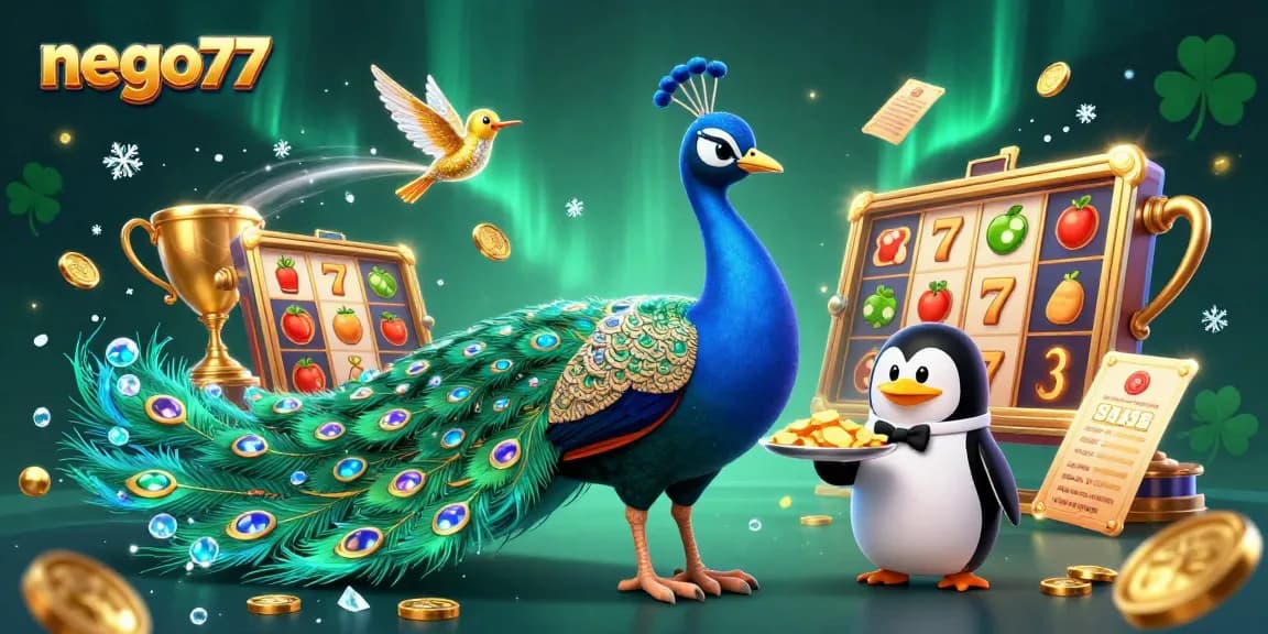 Engage with nego77's vibrant slot game experience featuring dynamic characters and enriching golden elements.