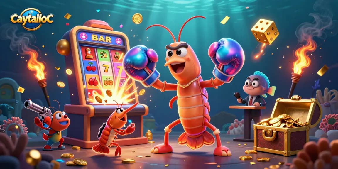 Experience the thrill of winning with caytailoc's 3D slot game explosion featuring vibrant characters and jackpot elements.