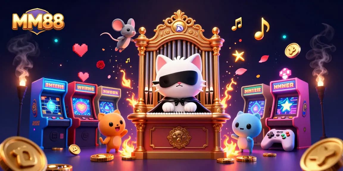 Engage with MM88's thrilling gaming experience through a lively casino scene.