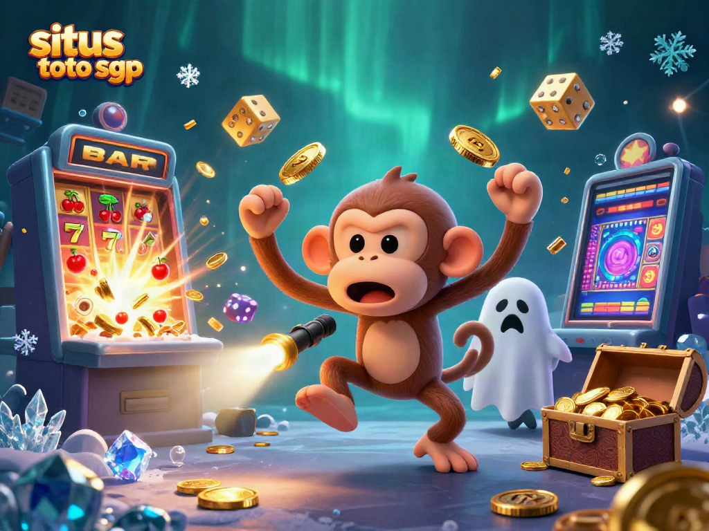 Experience the excitement of situs toto sgp with a playful poltergeist monkey and thrilling casino elements.