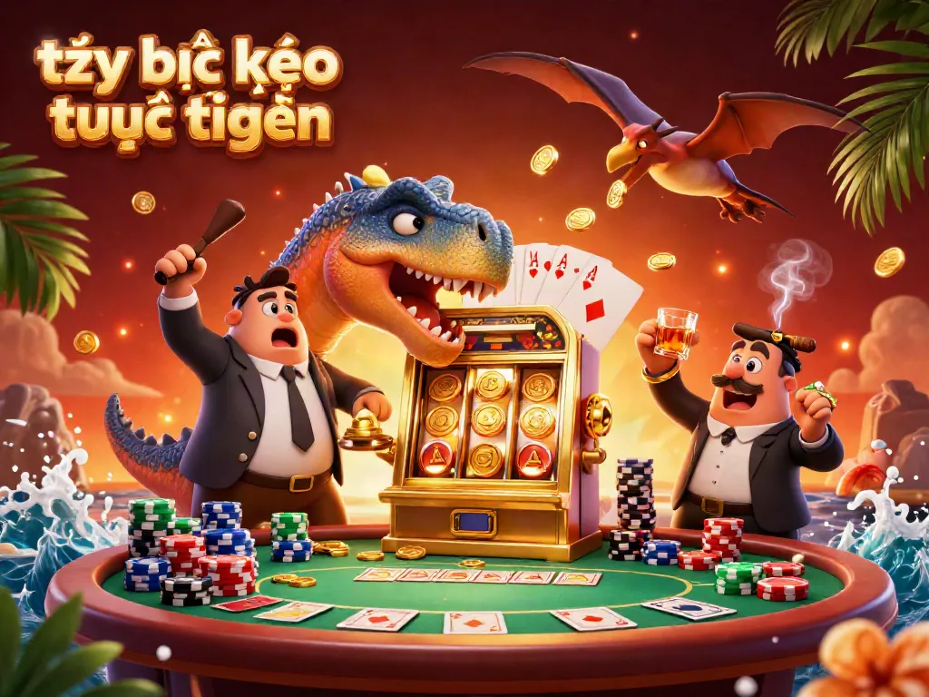Experience thrilling tỷ lệ kèo trực tuyến as characters interact in a vivid casino adventure.