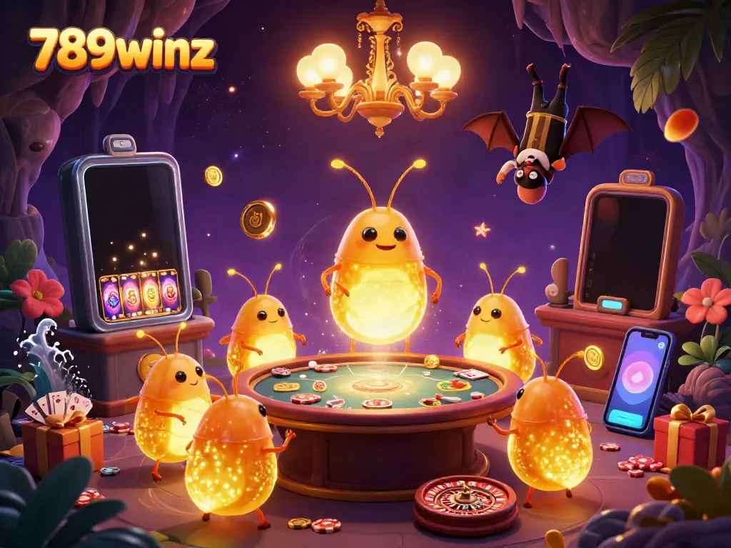 Join the glowworms of 789winz as they illuminate a vibrant cave casino with their unique bioluminescence.