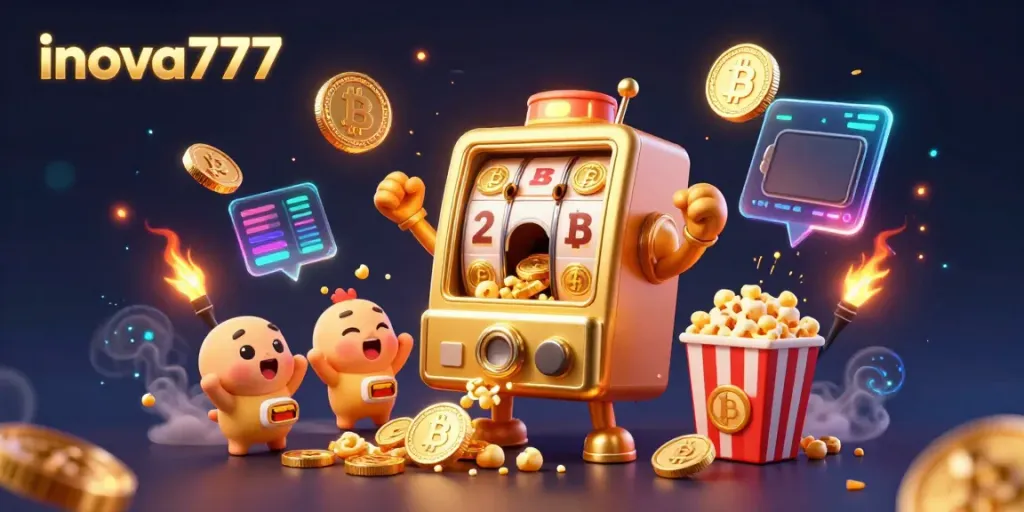 Experience the thrilling jackpot action of inova777 with cheerful slot machines and vibrant gaming elements.