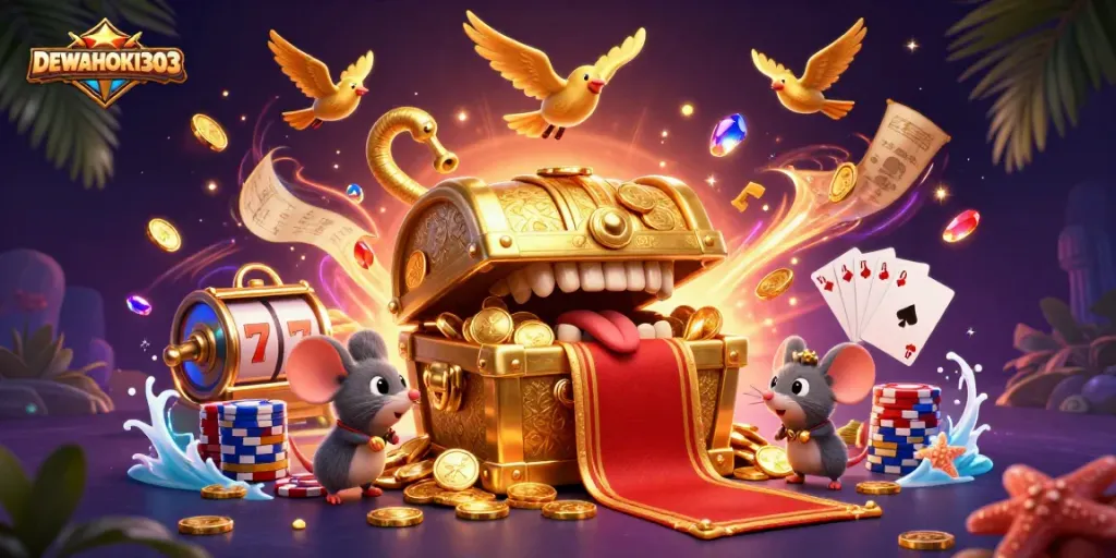 DEWAHOKI303 menampilkan petualangan di kasino online dengan harta karun dan keberuntungan bermain slot.
