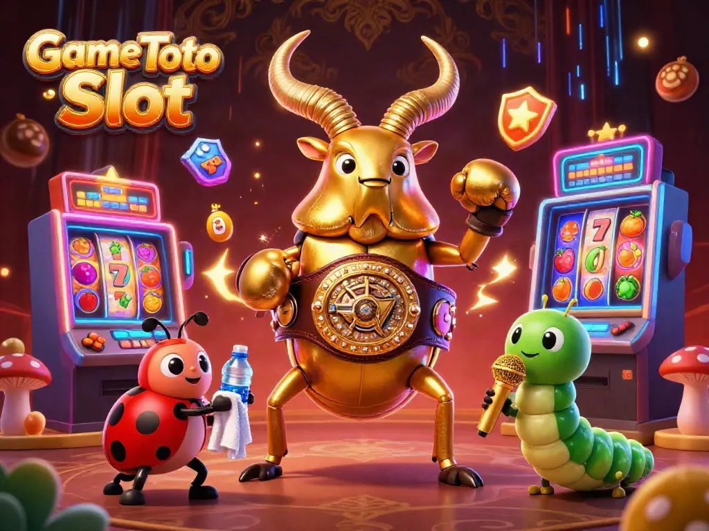 Mainkan Game Toto Slot dengan simbol keberuntungan dalam ilustrasi detail tinggi