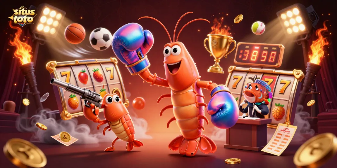 Experience situs toto with thrilling slot reels and character action in this vibrant casino scene.