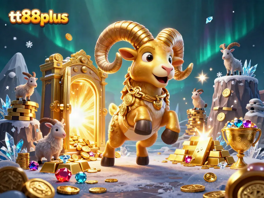 Experience thrilling moments at tt88plus with the golden ram charging towards jackpot treasures.