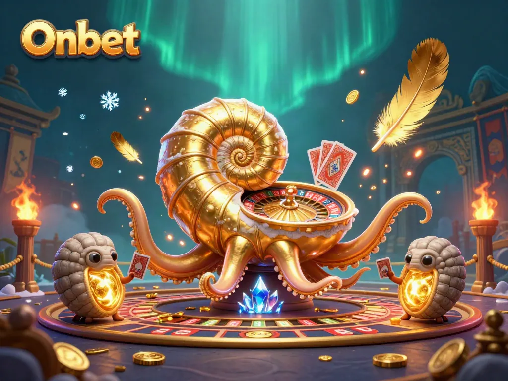 Experience the thrill of Onbet gaming with a vibrant 3D casino scene featuring unique characters and dynamic elements.
