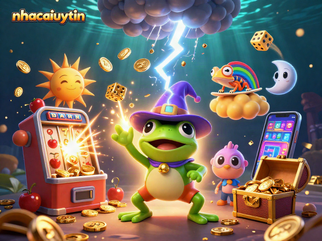 Spin the reels at nhacaiuytin with a dynamic 3D casino illustration full of engaging elements.