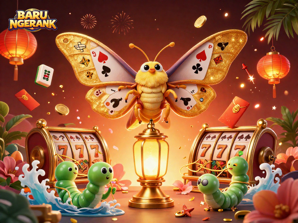 Join the action at BARU NGERANK showcasing vibrant casino themes with an enchanting 3D scene.