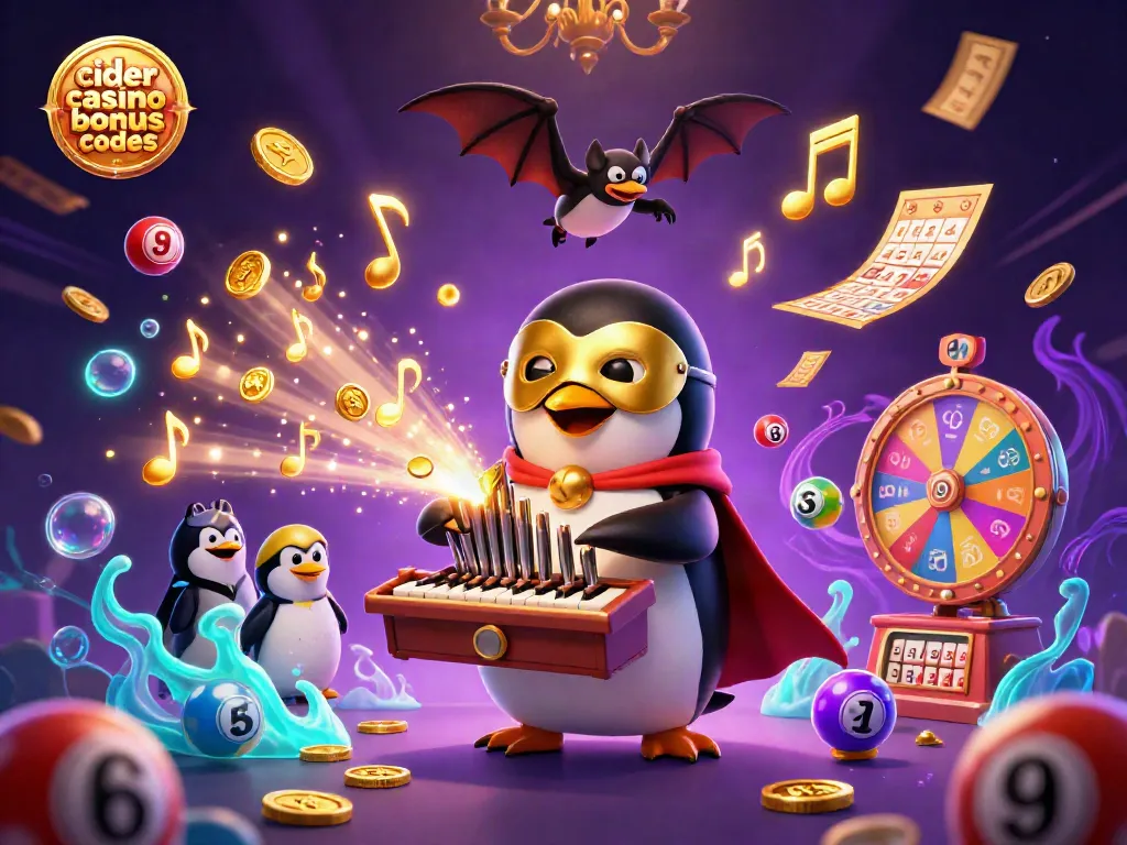 Play at Cider Casino bonus codes with colorful lottery balls and golden coins cascading in action.