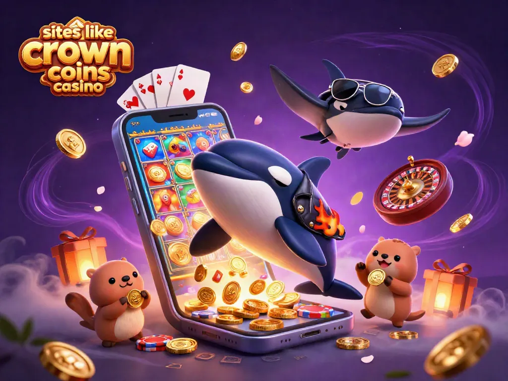 Engage with thrilling games at sites like crown coins casino featuring colorful slots and golden coins.