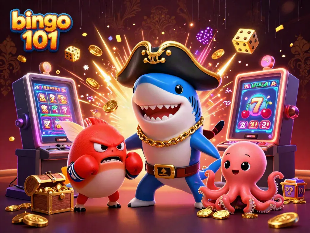 Experience exciting games with Bingo 101 featuring fun characters and vibrant gaming elements.