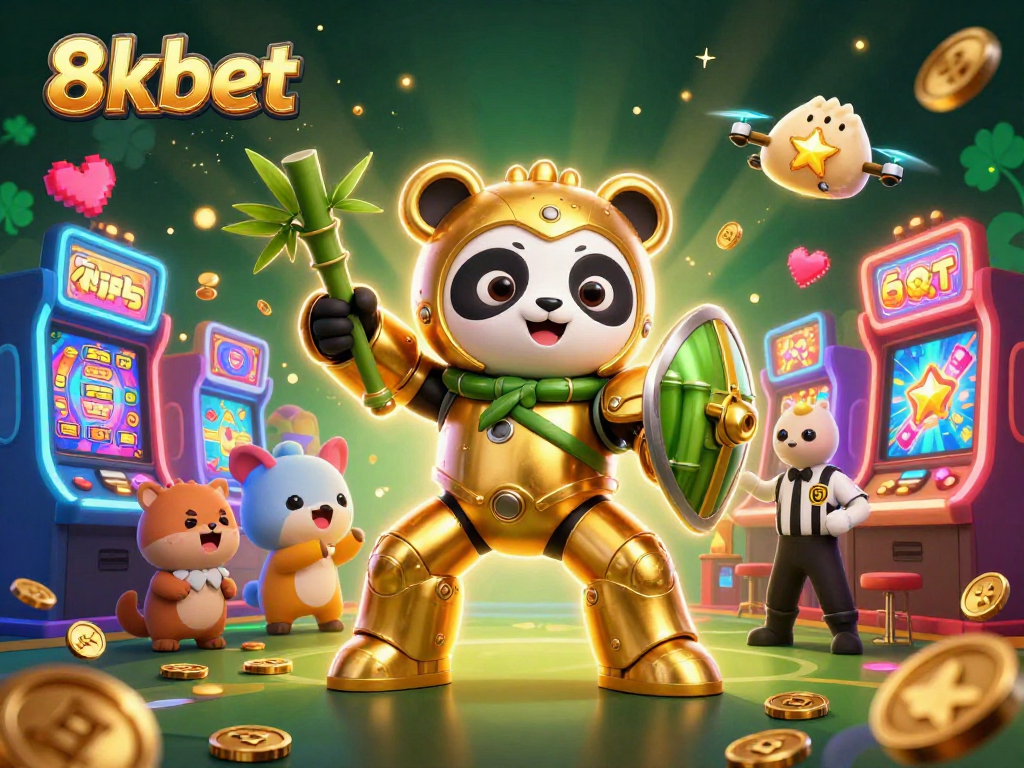 Engage in thrilling gameplay at 8xbet with dynamic 3D casino illustration of winning moments.