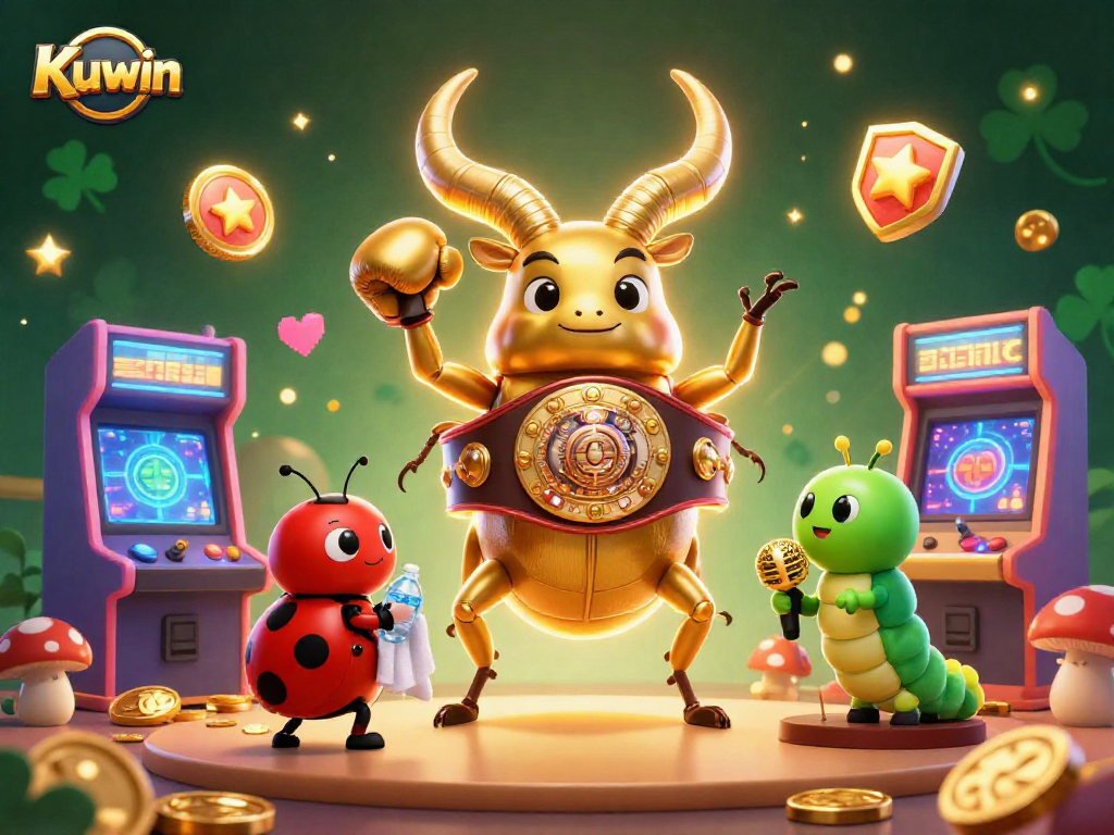 Engage with Kuwin's vibrant online gaming experience featuring colorful elements and dynamic characters.