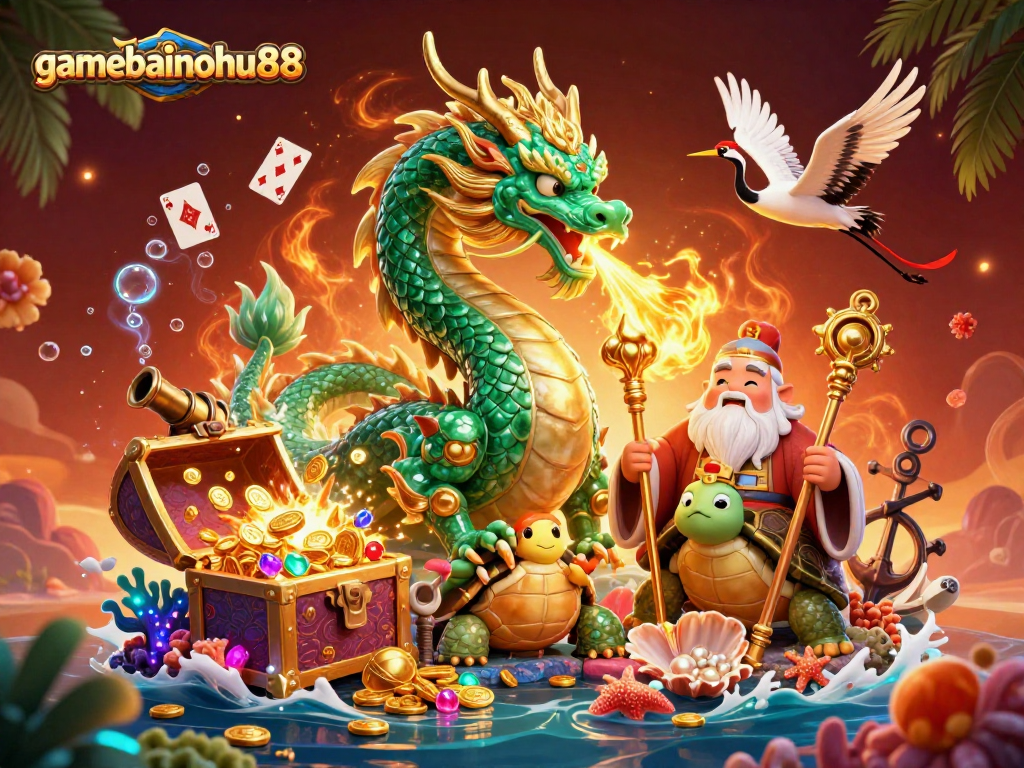 Engage with gamebainohu88: Experience thrilling adventures in this vibrant casino illustration.