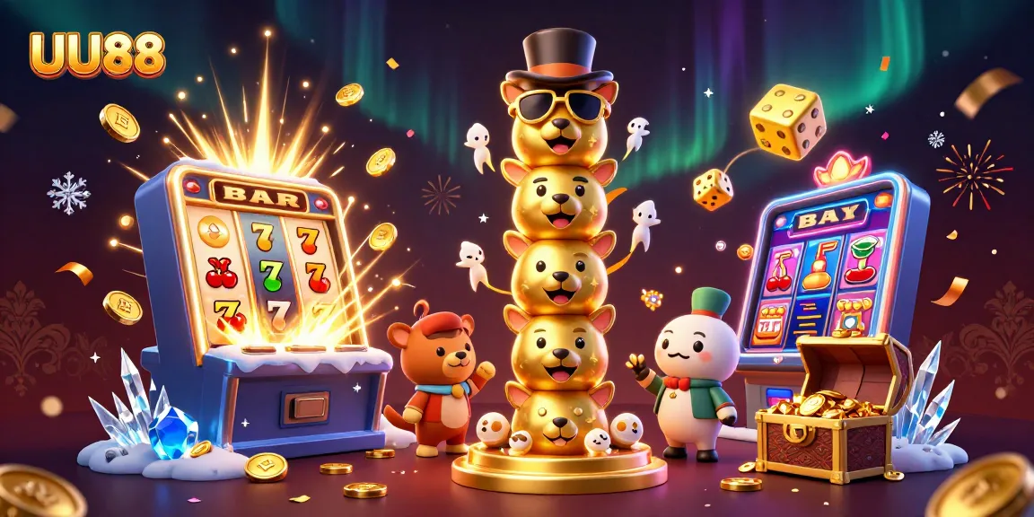 Win big at UU88 with vibrant 3D illustrations showcasing exciting casino gameplay and dynamic action.