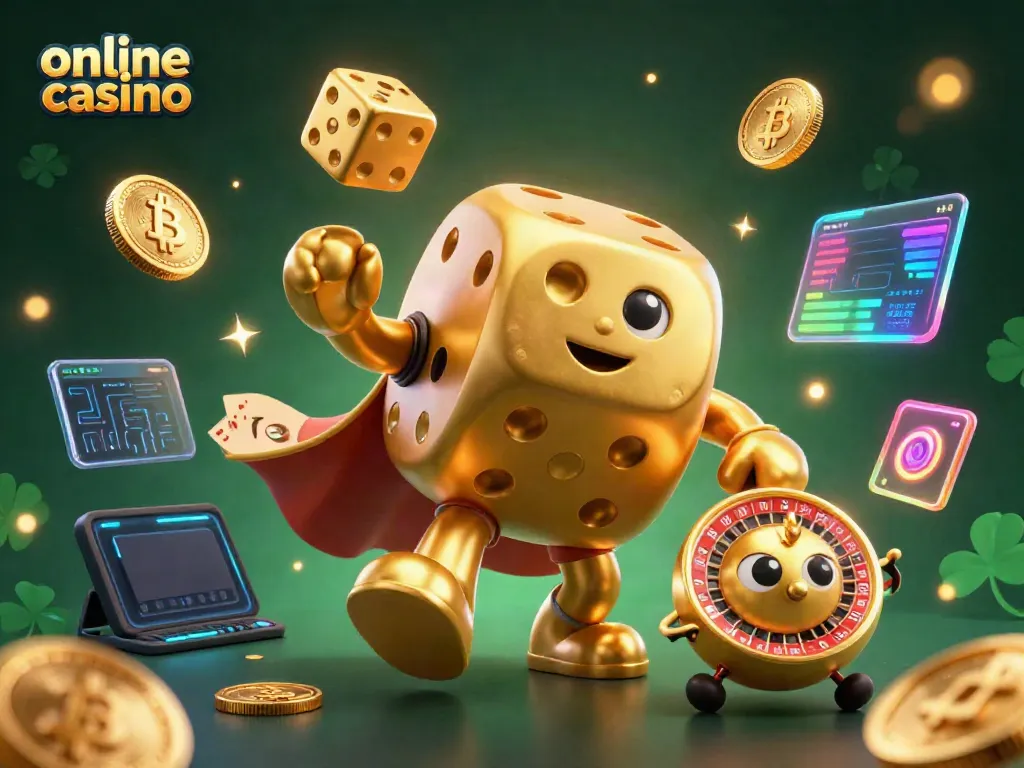Engage with the best online casino experience through vibrant gaming elements and animated characters.