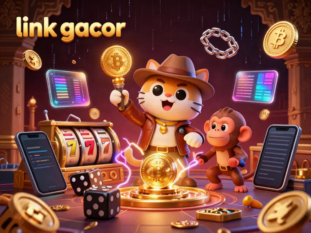 Experience thrilling gameplay with link gacor as an archaeologist cat discovers casino treasures.