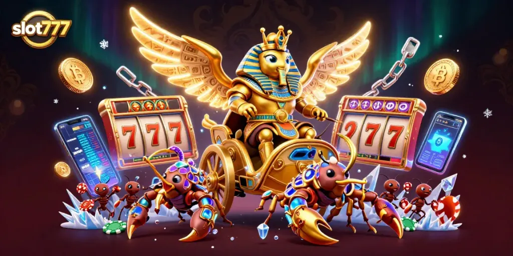 Bermain slot777 dengan karakter spektakuler di latar belakang yang memukau.