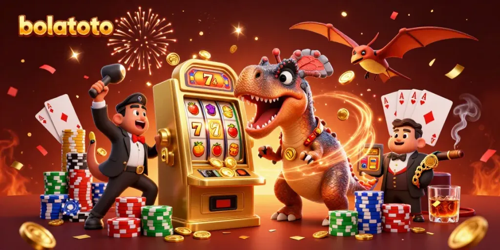 Experience bolatoto’s exciting wins as a dinosaur hits the jackpot at the casino!