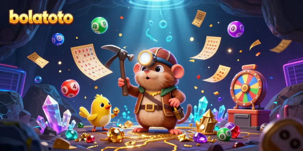 Experience fun and excitement with bolatoto as a treasure hunter mole discovers hidden gems in a vibrant casino atmosphere.