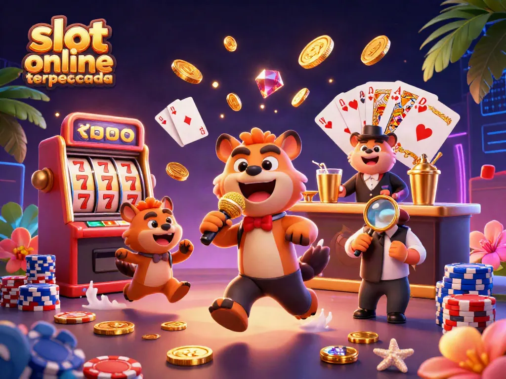 Spin the reels of slot online terpercaya with hyenas adding fun at a vibrant casino.