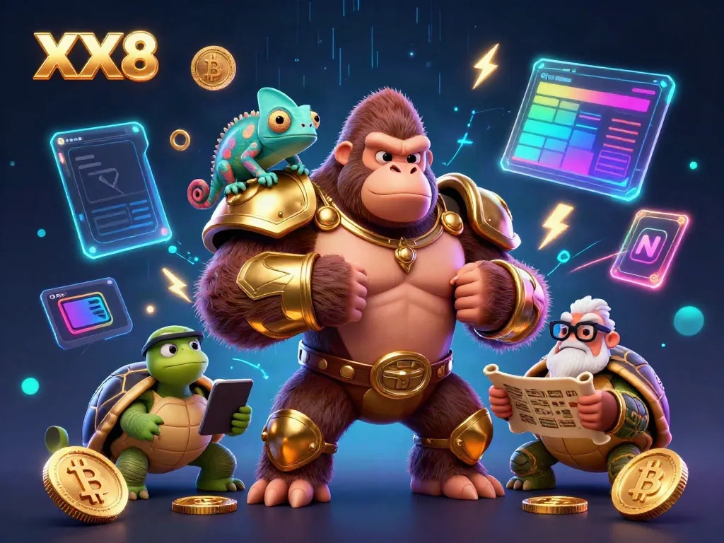 Experience thrilling gameplay at XX8 with dynamic casino scenes featuring characters and vibrant gaming elements.