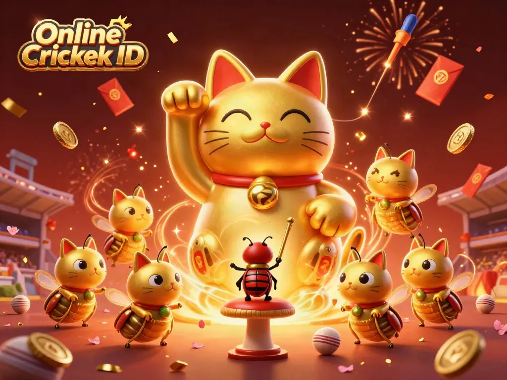 Experience the excitement of Online Cricket ID with dynamic betting elements and vibrant celebration effects.